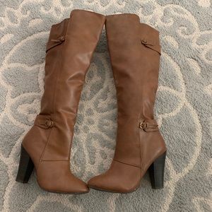 Brown knee high boot